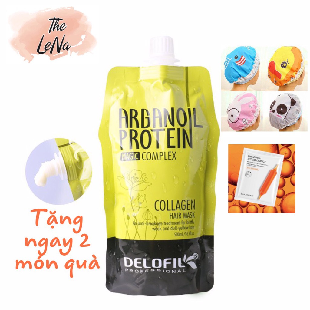 Kem Hấp ủ tóc phục hồi  Delofil Double Treament 500ml [ HOT NHẤT ]