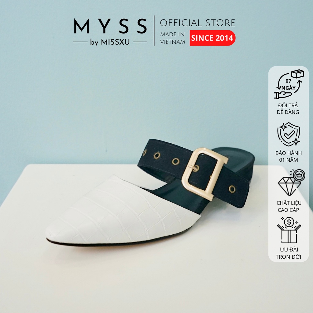 Giày sục nữ mũi nhọn cài khoen 2cm thời trang MYSS - SU50