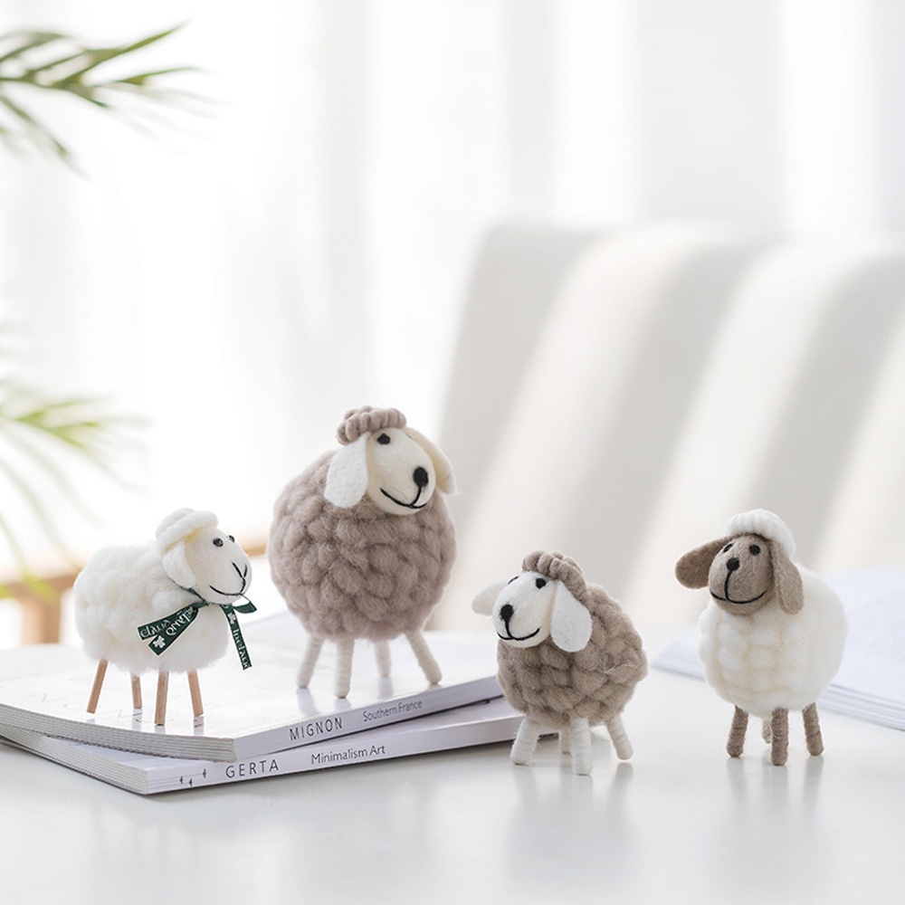 Tượng cừu mini dễ thương dùng trang trí nhà cửa dịp giáng sinh