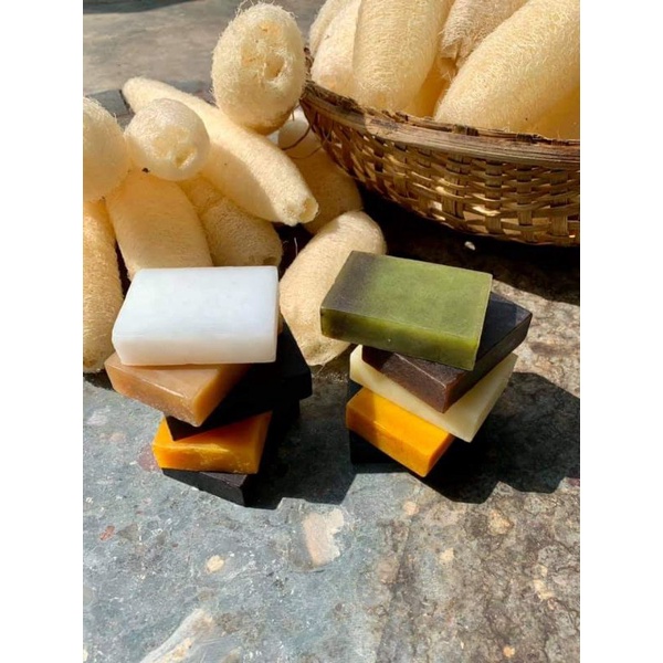 Xà phòng rửa tay, tắm Tía Tô HTX Sinh Dược 100g- MÁT DA, DIỆT KHUẨN, SÁNG SẠCH