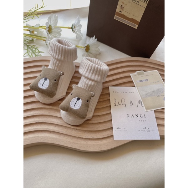Vớ gấu nhồi bông - chống trượt em bé nanci