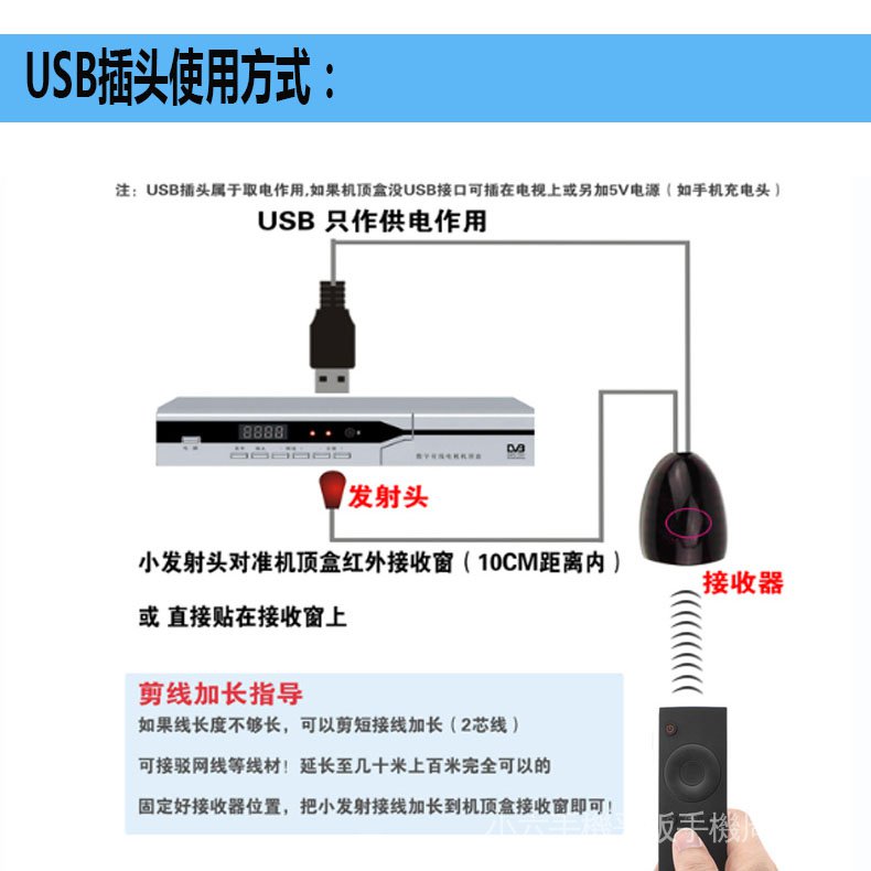 Thiết Bị Điều Khiển Từ Xa Hồng Ngoại Chuyển Đổi Cổng Usb Sang Giắc Cắm 3.5