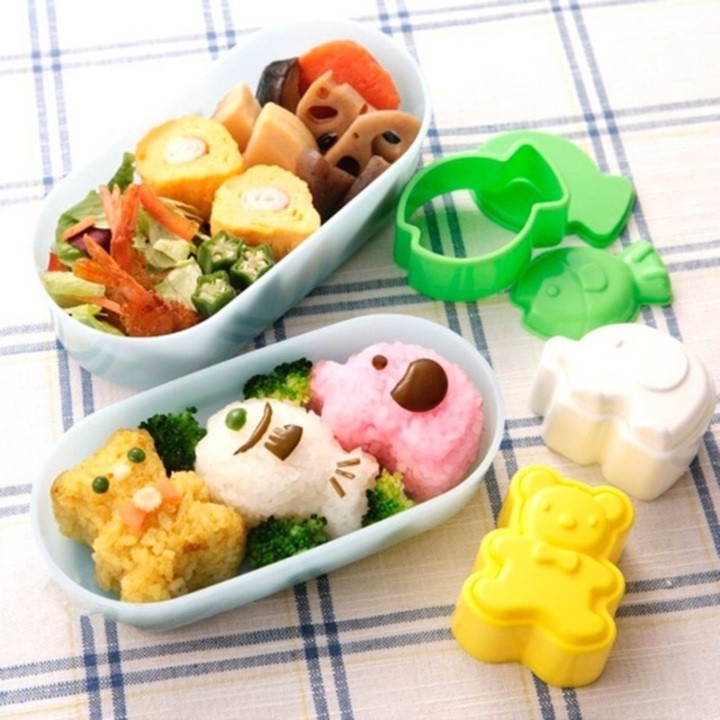 [Hỏa Tốc HN] Set 3 khuôn tạo hình cơm/ thạch cho bé Nội địa Nhật Bản
