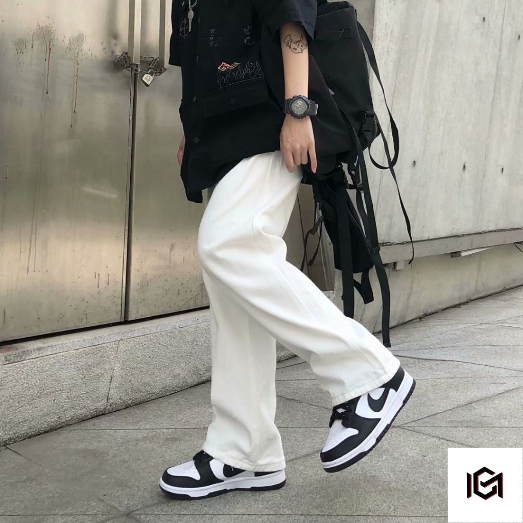 Quần jean nam ống rộng dáng suông kiểu unisex chumi