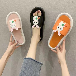 Dép mùa hè nữ dễ thương hot trend 2023 hình thỏ cà rốt đế mềm đi trong nhà, đi chơi, đi biển, đi phố mã LB035