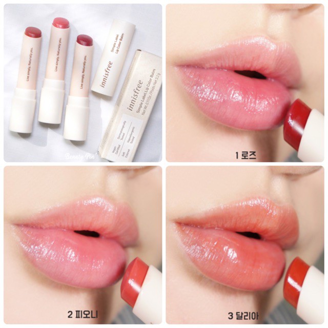 Son dưỡng có màu Innisfree Simple Label Lip Color Balm