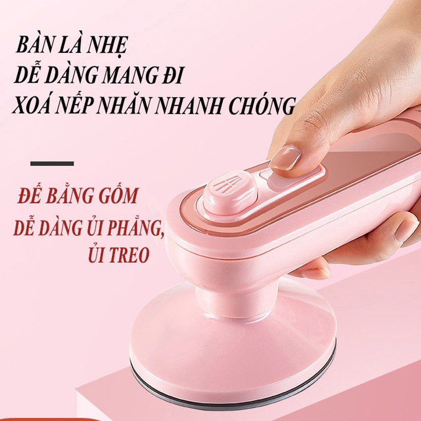 Bàn Là Hơi Nước Cầm Tay  Mini Nhỏ Gọn Và Tiện Dụng - Mẫu Mới 2021 Vô Cùng Tiện Lợi