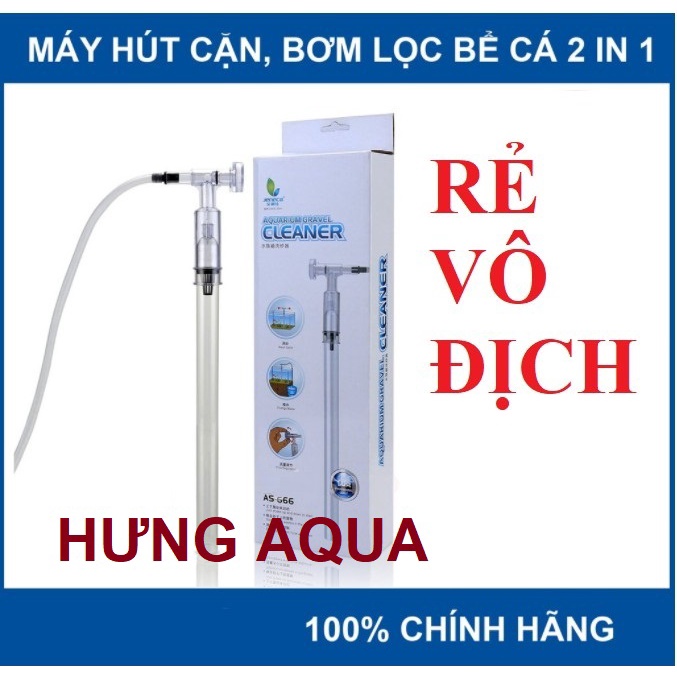 Hút cặn bể cá, dụng cụ vệ sinh hút cặn bẩn bể cá AS 666 và AS 666B