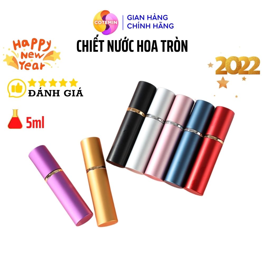 Chai Chiết Nước Hoa Loại Lọ 5ML Nhôm Nhám Nhiều Màu COTEMIN