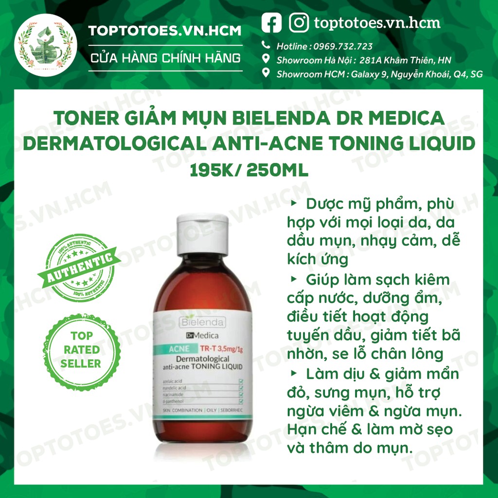 Toner Bielenda Dr Medica Dermatological Cleansing Emulsion làm sạch sâu &