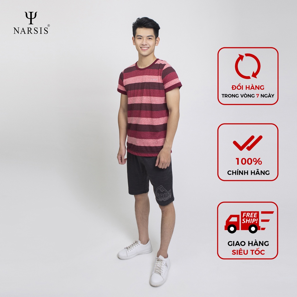 Áo cộc tay nam Narsis D5020 mận kẻ