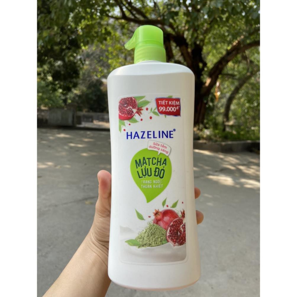 SỮA TẮM HAZELINE MATCHA LỰU ĐỎ RẠNG NGỜI THUẦN KHIẾT 900G