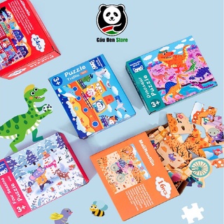 [Hàng Loại 1] Bộ 4 Hộp Puzzle Xếp Hình Nhiều Cấp Độ Maoronron 3 Chủ Đề