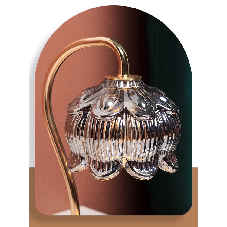 Đèn đốt nến thơm MACEHO 2022 - Chụp thủy tinh đế đá- Dùng cho nến BBW, Yankee, Candle Cup- Chỉnh sáng to nhỏ