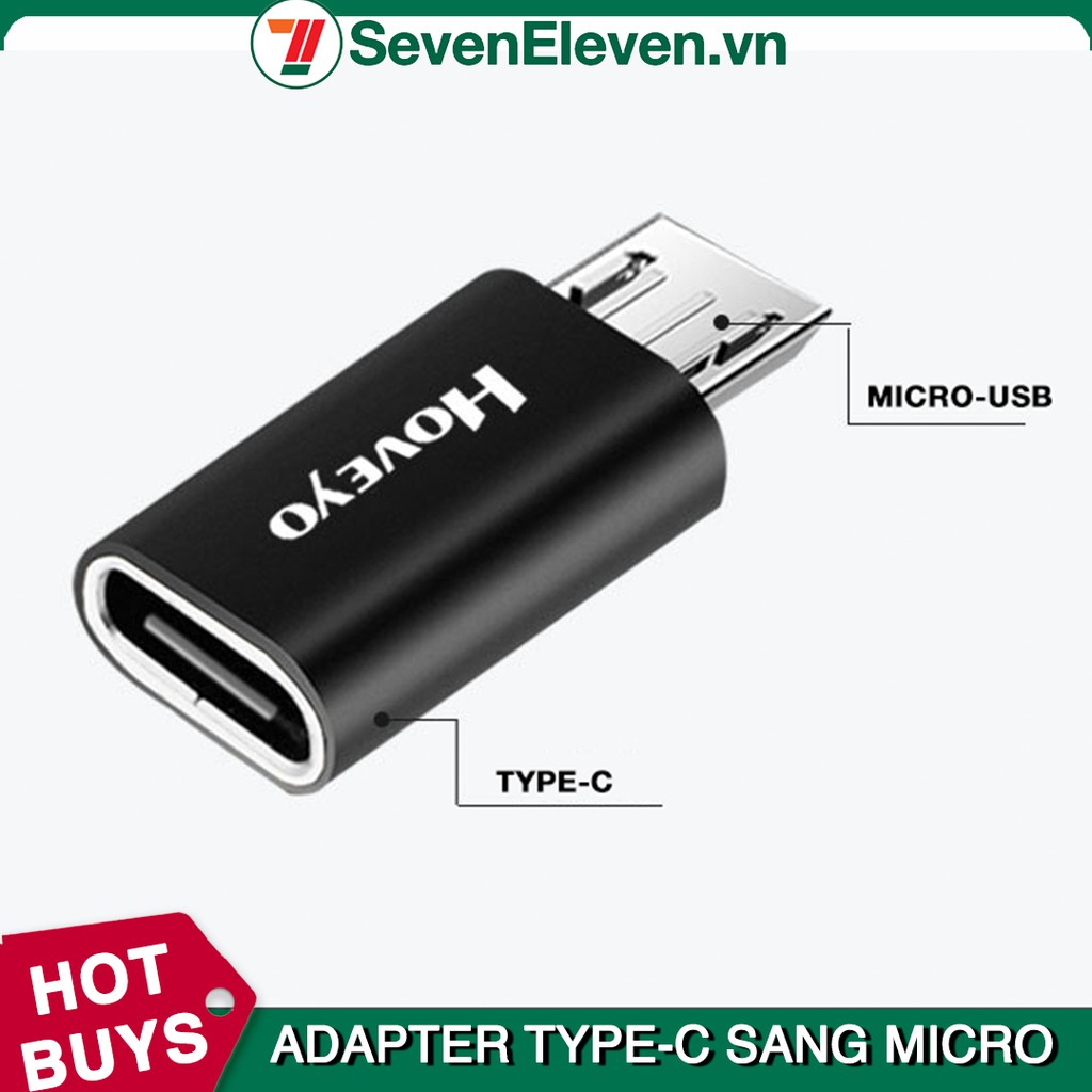 Thiết bị chuyển đổi cáp sạc có hỗ trợ sạc nhanh , từ Type c sang Micro usb ( Vào Type C ra Micro usb ) adapter 03