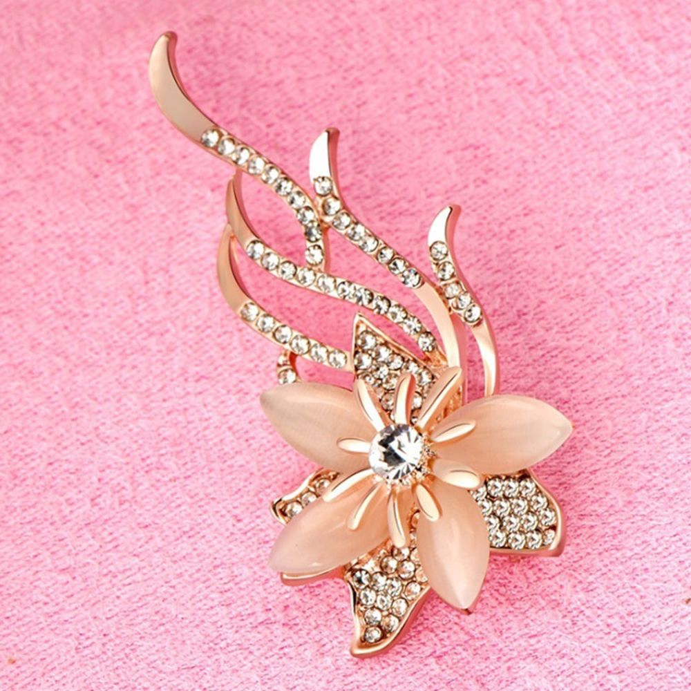 FORBETTER Women Bridal Fashion Flower Brooch
