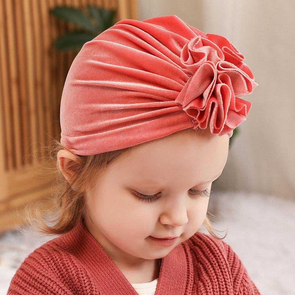 Khăn Turban Bằng Nhung Co Giãn Thắt Nút Dành Cho Trẻ Sơ Sinh