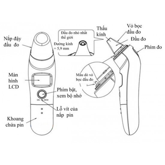 Nhiệt kế đo tai Omron 839S