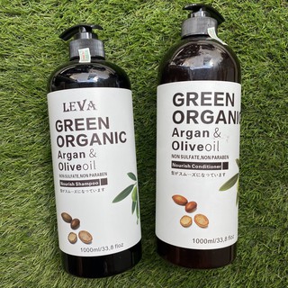 Dầu gội xả siêu mượt phục hồi Green Organic 800mlx2