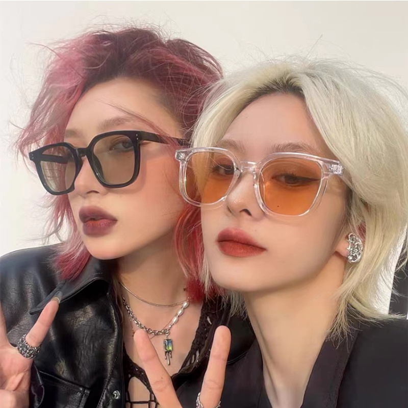 Kính Mát Chống Tia UV400 Tròng Trong Suốt Thời Trang Cho Nam Và Nữ