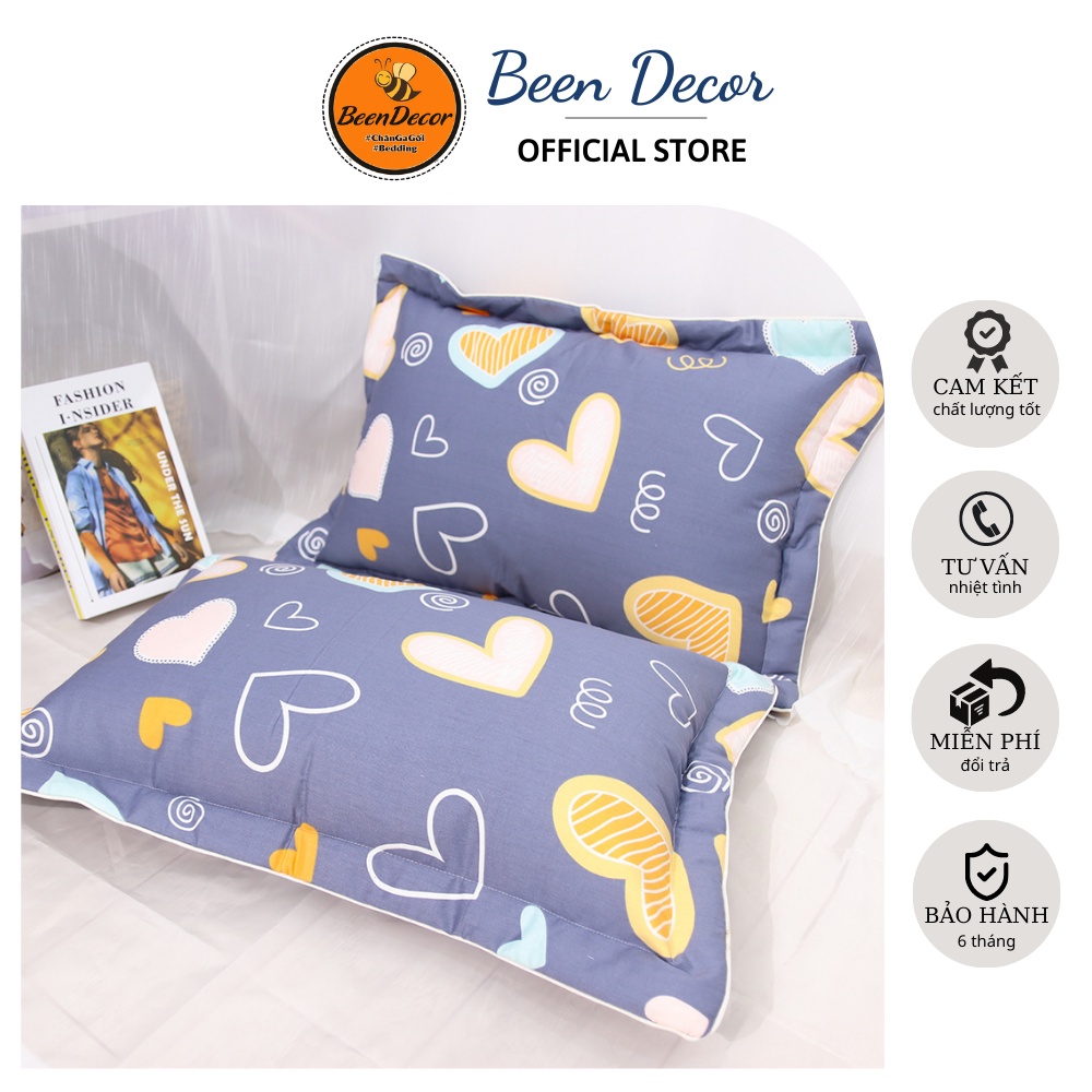 Vỏ gối COTTON 100% loại 1 Dày Mát, Có lót Bông, size 45x65cm - ZingZingMart