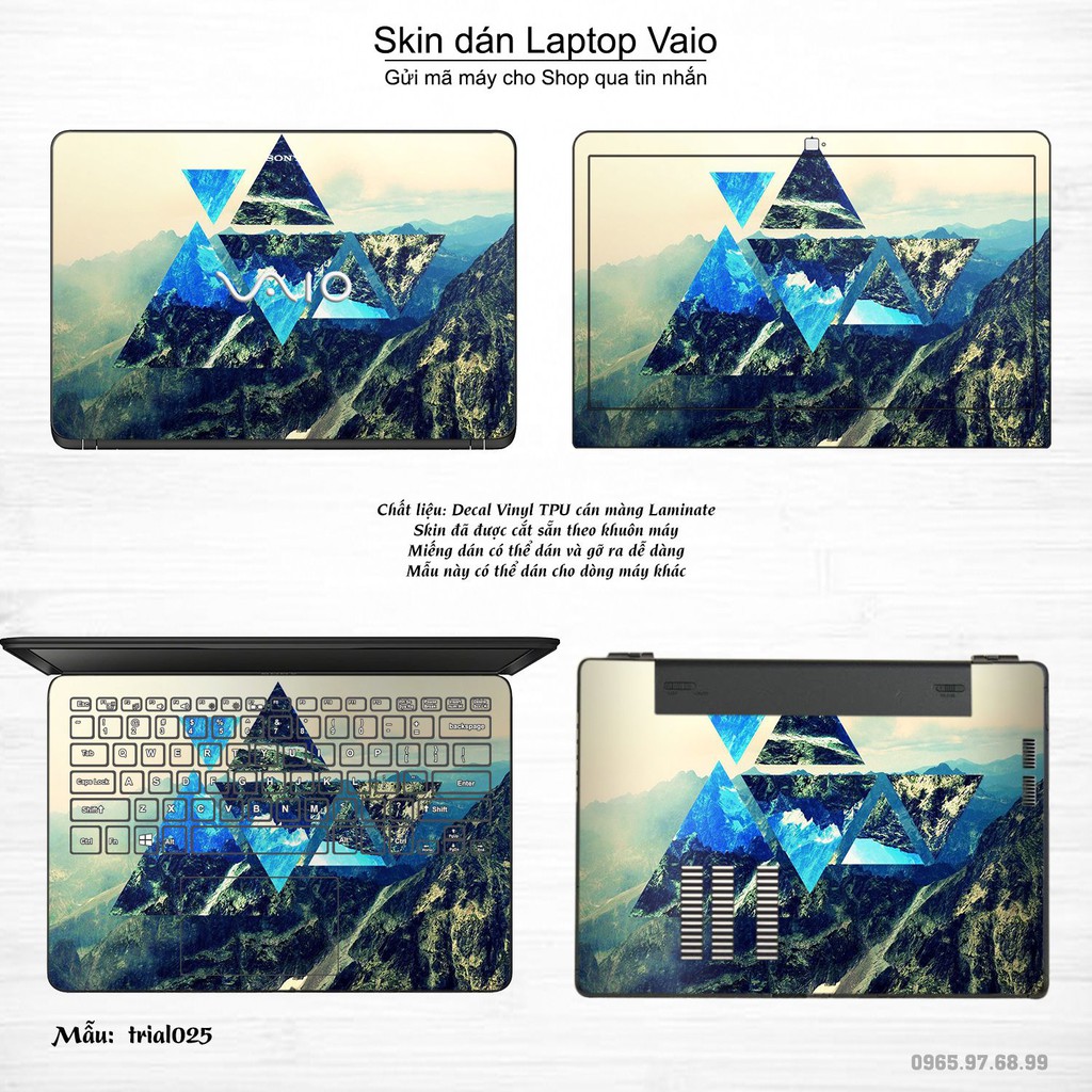 Skin dán Laptop Sony Vaio in hình Đa giác nhiều mẫu 5 (inbox mã máy cho Shop)