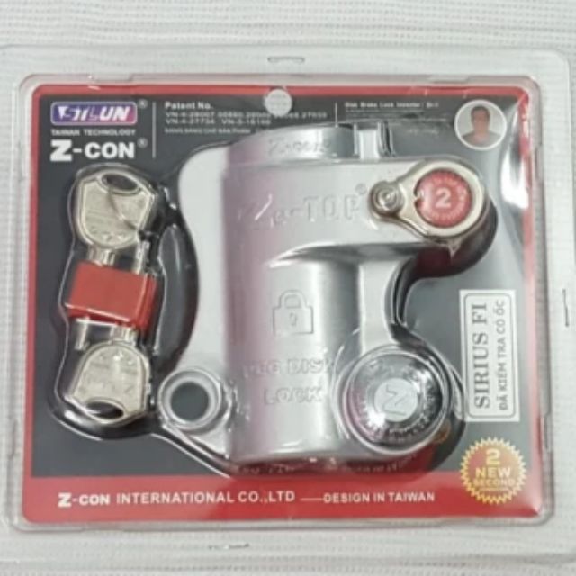 KHOÁ ĐĨA TRƯỚC - KHÓA CHỐNG TRỘM Z-CON cho SIRIUS FI