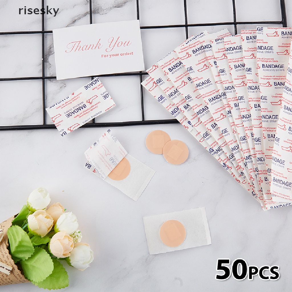 Bộ 50 Băng Dán Y Tế Hình Tròn Chống Thấm Nước ♨Trên đó