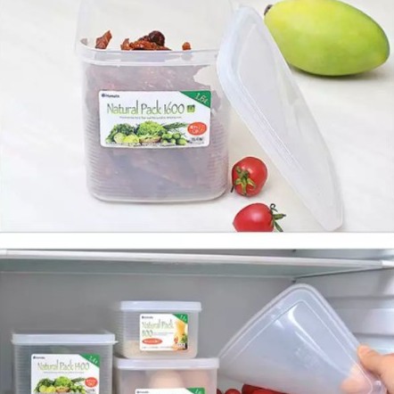 Hộp thực phẩm vuông 1600ml Inomata nội địa Nhật Bản