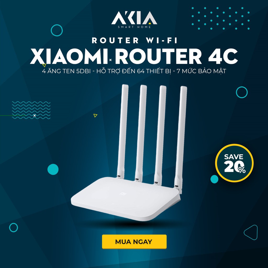 Bộ Phát Sóng Wifi Tốc Độ Cao Xiaomi Mi Router 4C Bản Quốc Tế - Hàng Chính Hãng