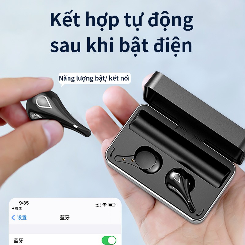 Tai nghe Bluetooth không dây TWS 5.0 cảm ứng chống ồn tích hợp sạc dự phòng 3500mAh