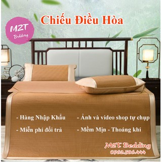 Chiếu điều hòa sợi mây Cao cấp mát mềm mịn thoáng khí - chiếu trải giường đủ kích thước 1m2, 1m5, 1m6, 1m8, 2m2