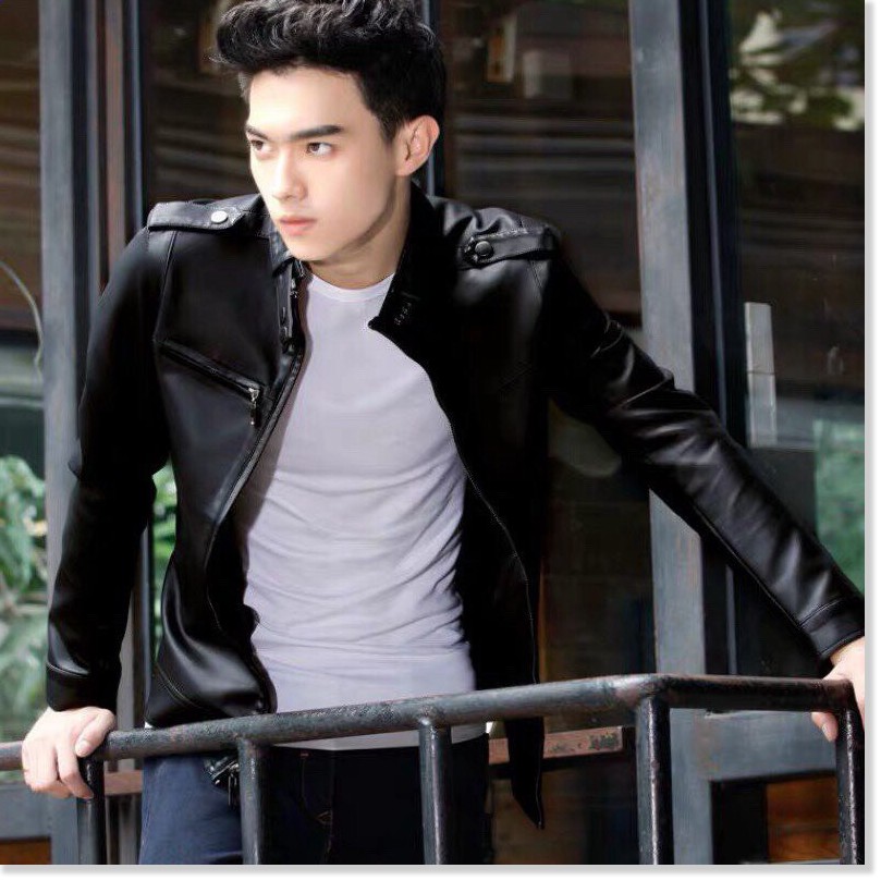 Áo khoác da nam dây kéo đồng da xịn k bong tróc cực ngầu cho anh em KOKO MI FASHION