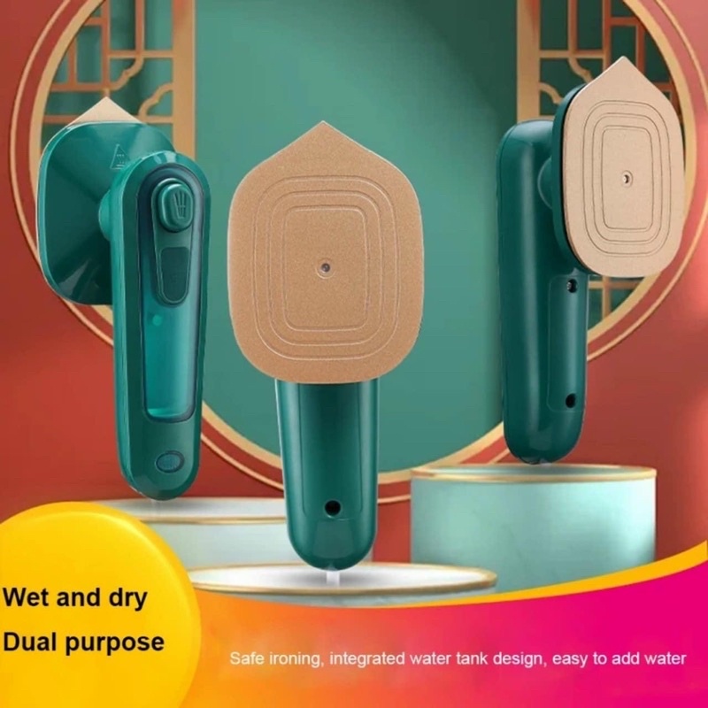 BÀN LÀ HƠI NƯỚC CẦM TAY MÀU XANH