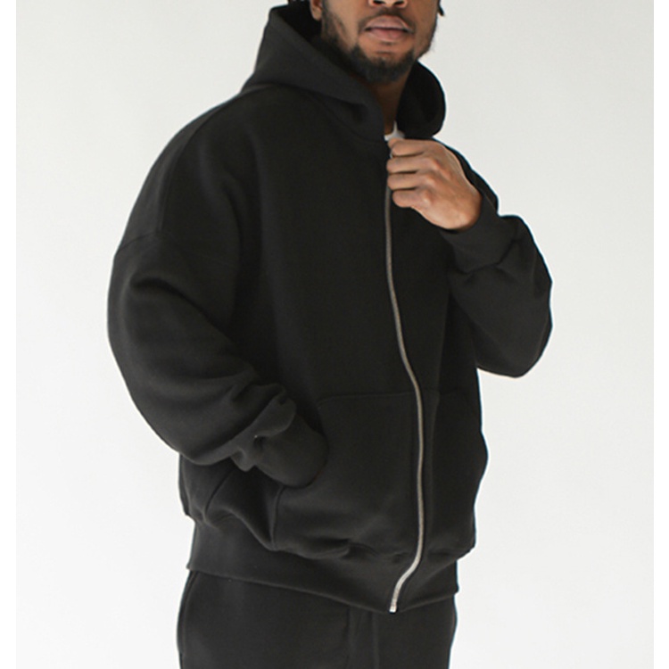 Bộ nỉ nam nữ siêu dày có khóa phong cách mới, bộ thể thao hai màu có mũ cực chất | BigBuy360 - bigbuy360.vn