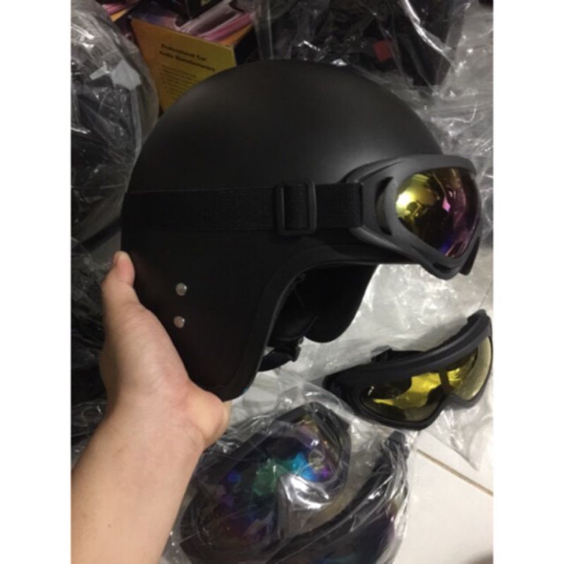 [Được chọn màu) Mũ bảo hiểm phượt 3/4 đầu - nón bảo hiểm đi xe máy