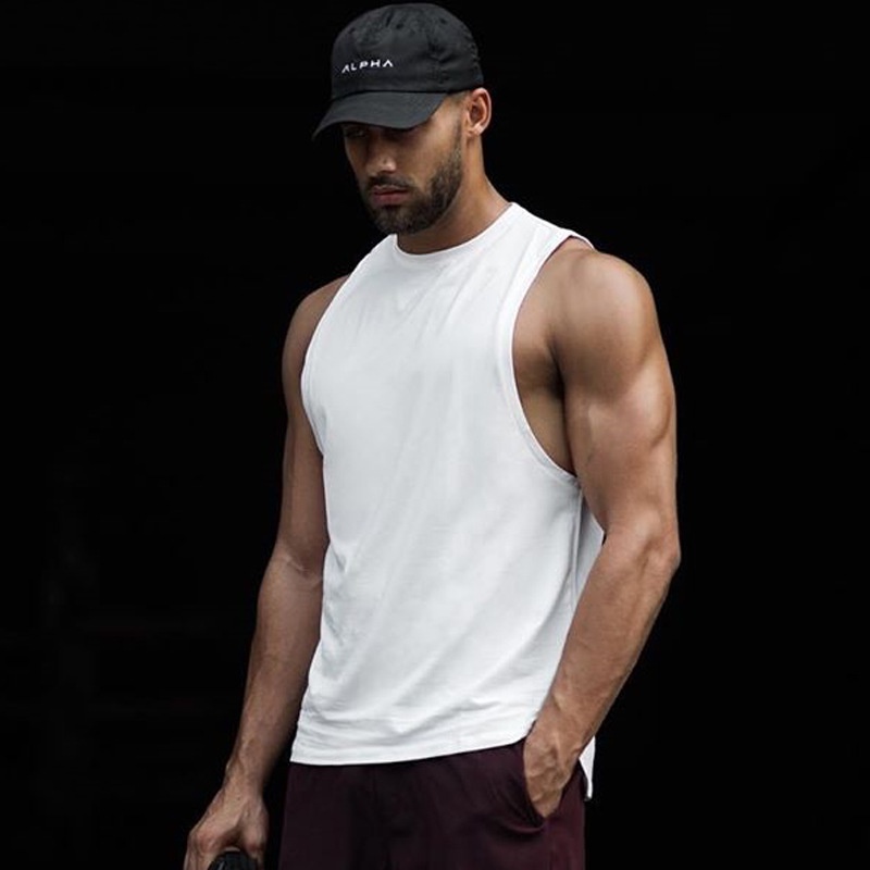 Áo sát nách vải cotton thoáng mát co giãn hút mồ hôi, Áo thun ba lỗ tanktop nam chuẩn gym thể thao A107