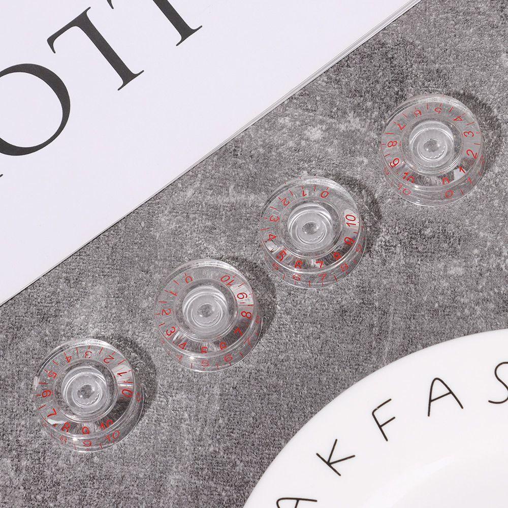 SUSANS Nút Điều Chỉnh Âm Lượng Đàn Guitar Bass Les Paul LP Màu Đỏ Trong Suốt