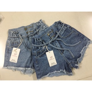 QUẦN SHORT JEANS NHÚN EO - HÌNH THẬT
