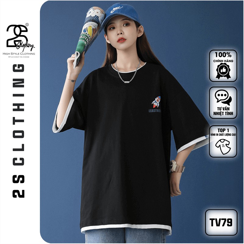 Áo Thun Nam Cổ Tròn Tay Lỡ 2s Clothing Áo Phông Nam Unisex Form Rộng Cotton Oversize Giá Rẻ Hình Chibi TV79 | BigBuy360 - bigbuy360.vn