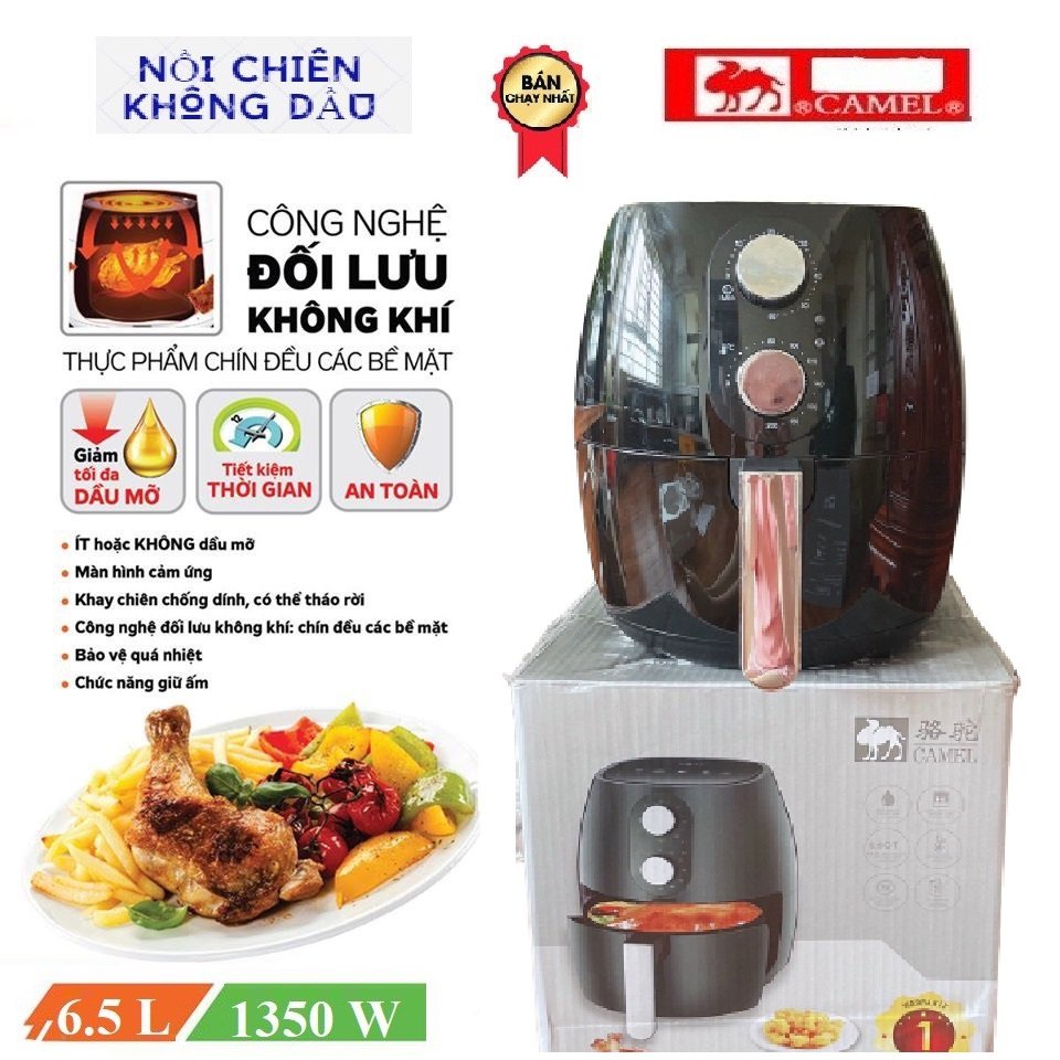 Nồi Chiên Không Dầu Camel 6,5 Lít Chính Hãng