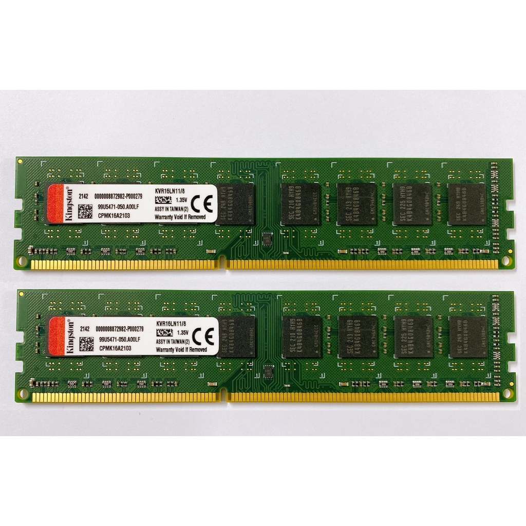 Ram PC Kingston 8GB 1600MHz PC3L-12800 1.35V Dùng Cho Máy Tính Để Bàn Desktop - Mới Bảo hành 36 tháng