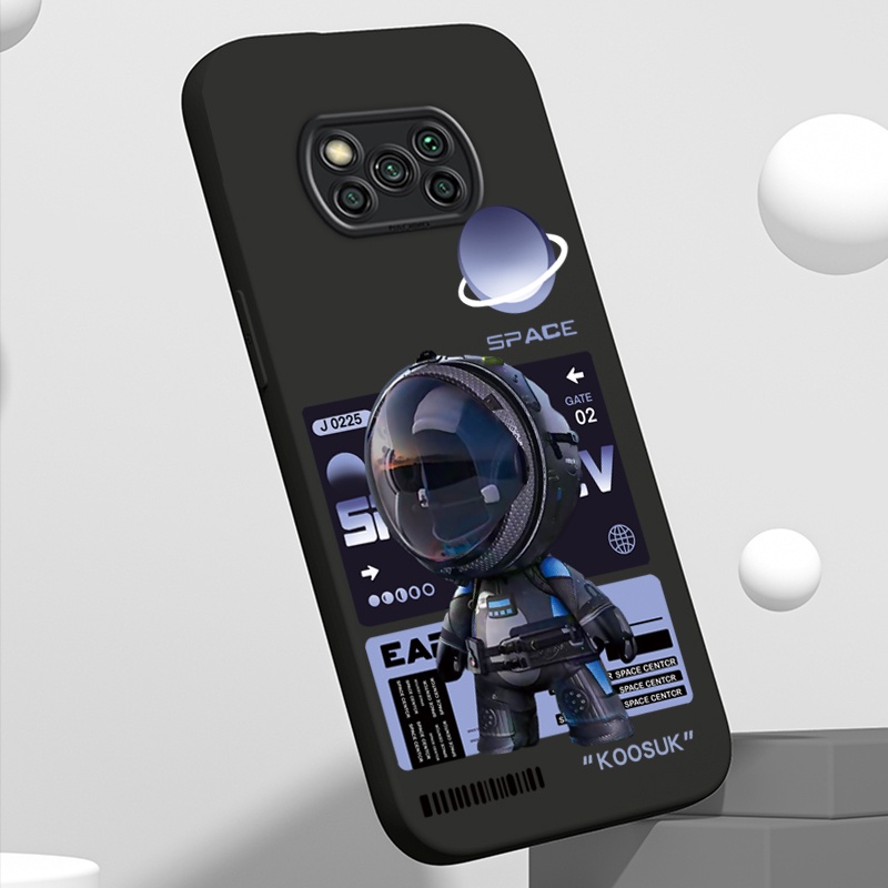 Ốp điện thoại KOOSUK silicon mềm họa tiết phi hành gia cho Xiaomi POCO X3 NFC Pocophone X4 Pro