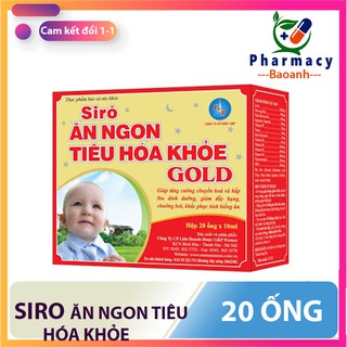 Siro Ăn Ngon, Tiêu Hóa Khỏe Gold (20 ống)