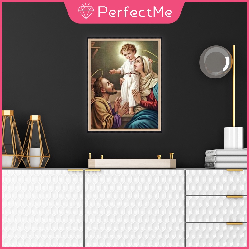 Bộ tranh đính đá 5D tự làm 30*40cm hình Đức Mẹ Mary Jesus