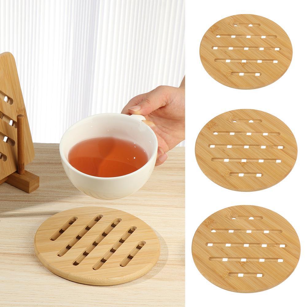 Tấm Lót Bàn Ăn Bằng Tre Mềm Cách Nhiệt Chống Trượt Tiện Dụng Cho Gia Đình
