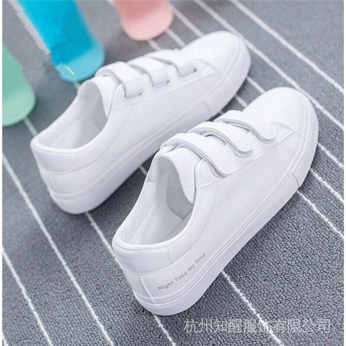 Giày Thể Thao Trắng Quai Dán Thoáng Khí Phong Cách Mới Mùa Xuân Thu 2022 Dễ Phối Đồ Cho Nữ