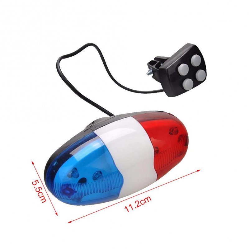 Chuông Điện Tử 4 Tông 6 Bóng LED Gắn Đuôi Xe Đạp