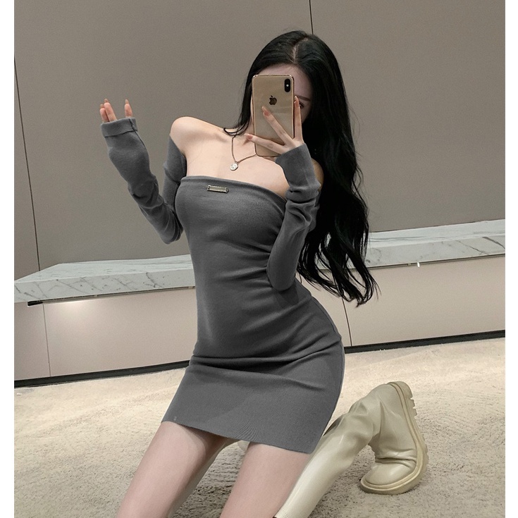 【ZHELIHANGFEI】Set Đầm Mini Hai Dây + Áo Khoác Tay Dài Phong Cách Quyến Rũ Dành Cho Nữ