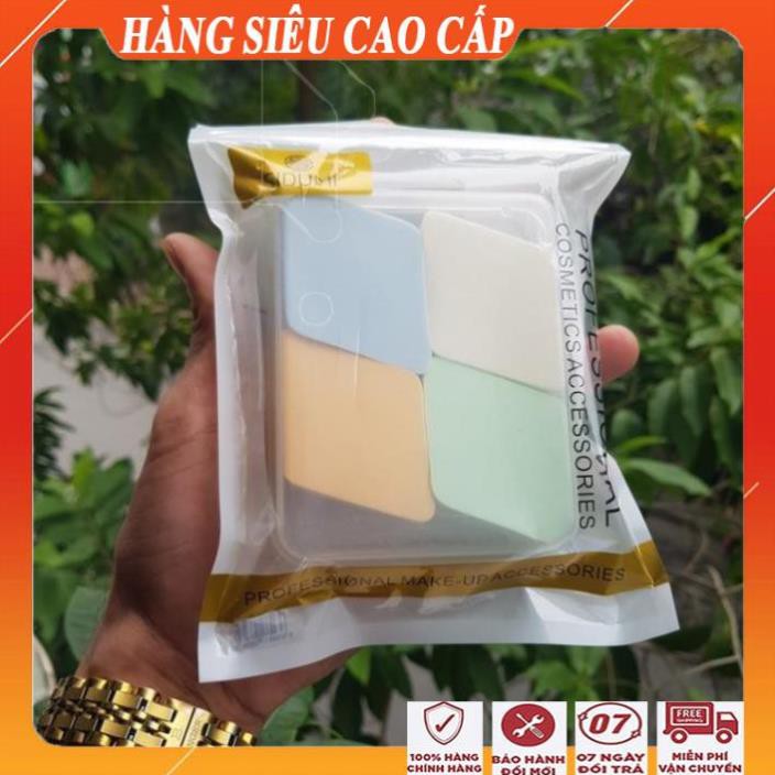 [FreeShip - HÀNG CHÍNH HÃNG] Sét 4 miếng mút trang điểm đa năng cao cấp/Bông trang điểm hình thoi 4 miếng sidumi